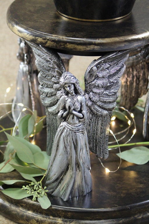 Angel Urn Pedestal Goldtone