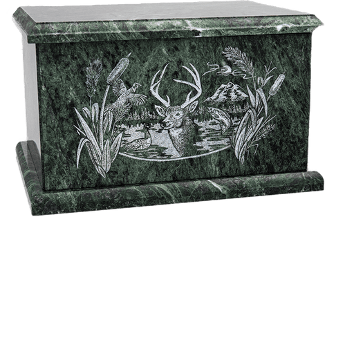 Green Rectangle Evermore Urn