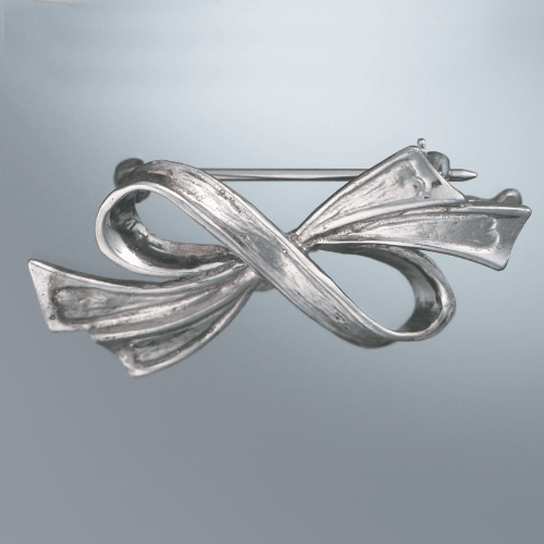 Bow Pin Sterling Silver